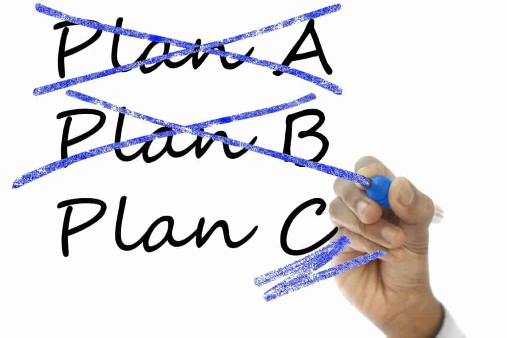 Plan A, Plan, B, Plan C - Flexibilität