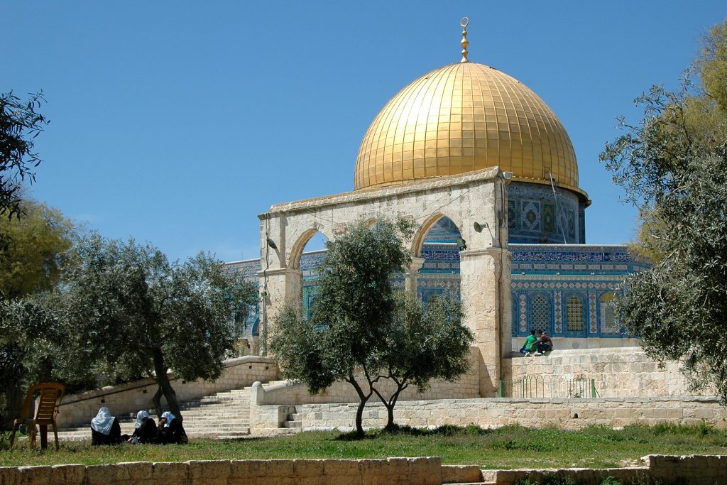 Man sieht Felsendom in Jerusalem