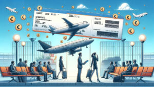 KI-Illustration-Flughafen-Ticket-Preis