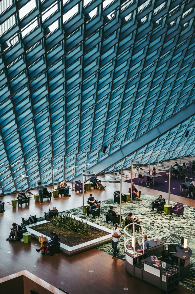 Flughafen Lounge von oben