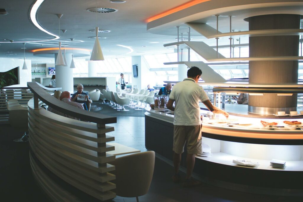 Flughafen Lounges Einblick 