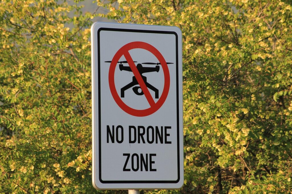 Schild Drohnenverbotszone