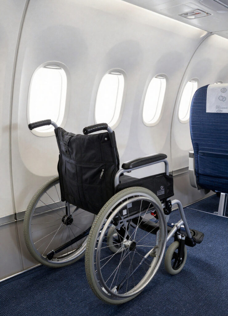 Rollstuhl im Flugzeug 