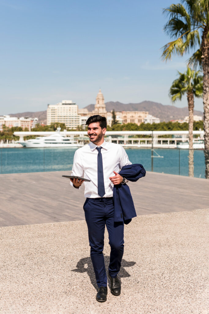 Business Mann am Strand